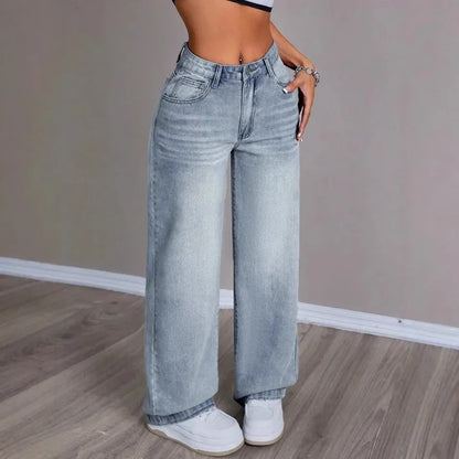 Hoge Taillewijde Jeans voor Vrouwen