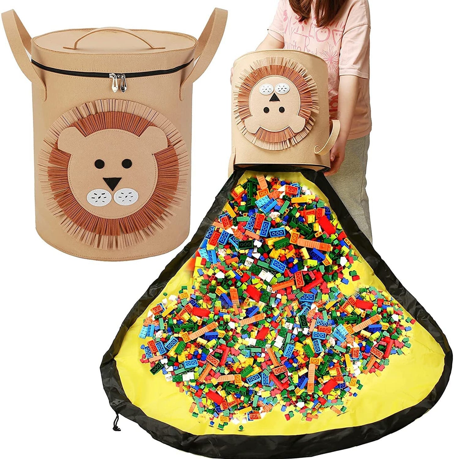 Speelkleed met Opbergmand Lino voor Kinderkamer