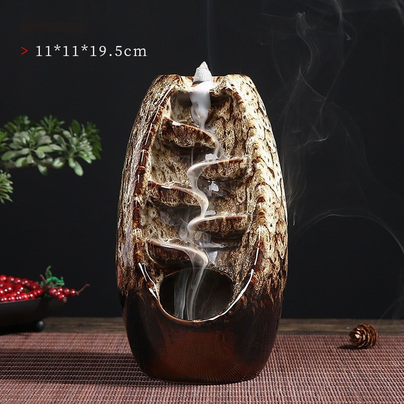 Wierook Houder Decoratief Houten Waterval Design