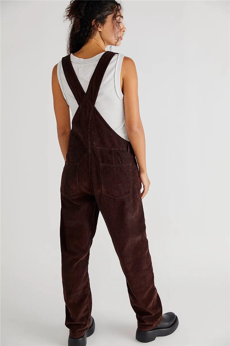 Retro Corduroy Overall voor Dames