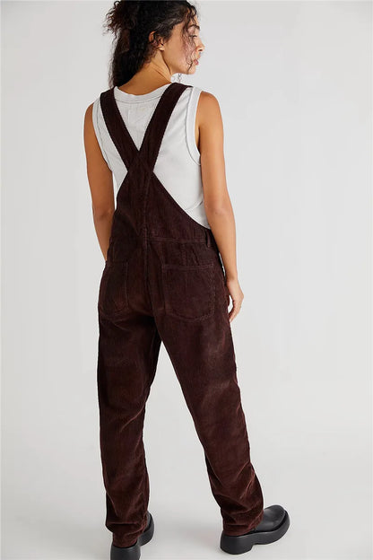 Retro Corduroy Overall voor Dames