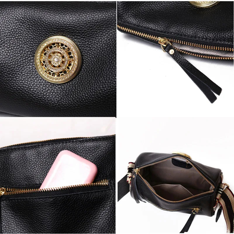 Aurelia Luxe Rotating Leather Handbag