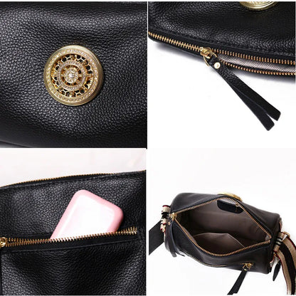 Aurelia Luxe Rotating Leather Handbag