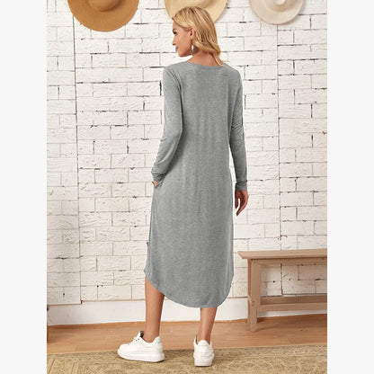 Rok Lang Mouw Jurk Casual Zomer
