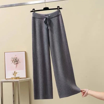Frankfurt | Dames Oversized Gebreide Broek | Zwart