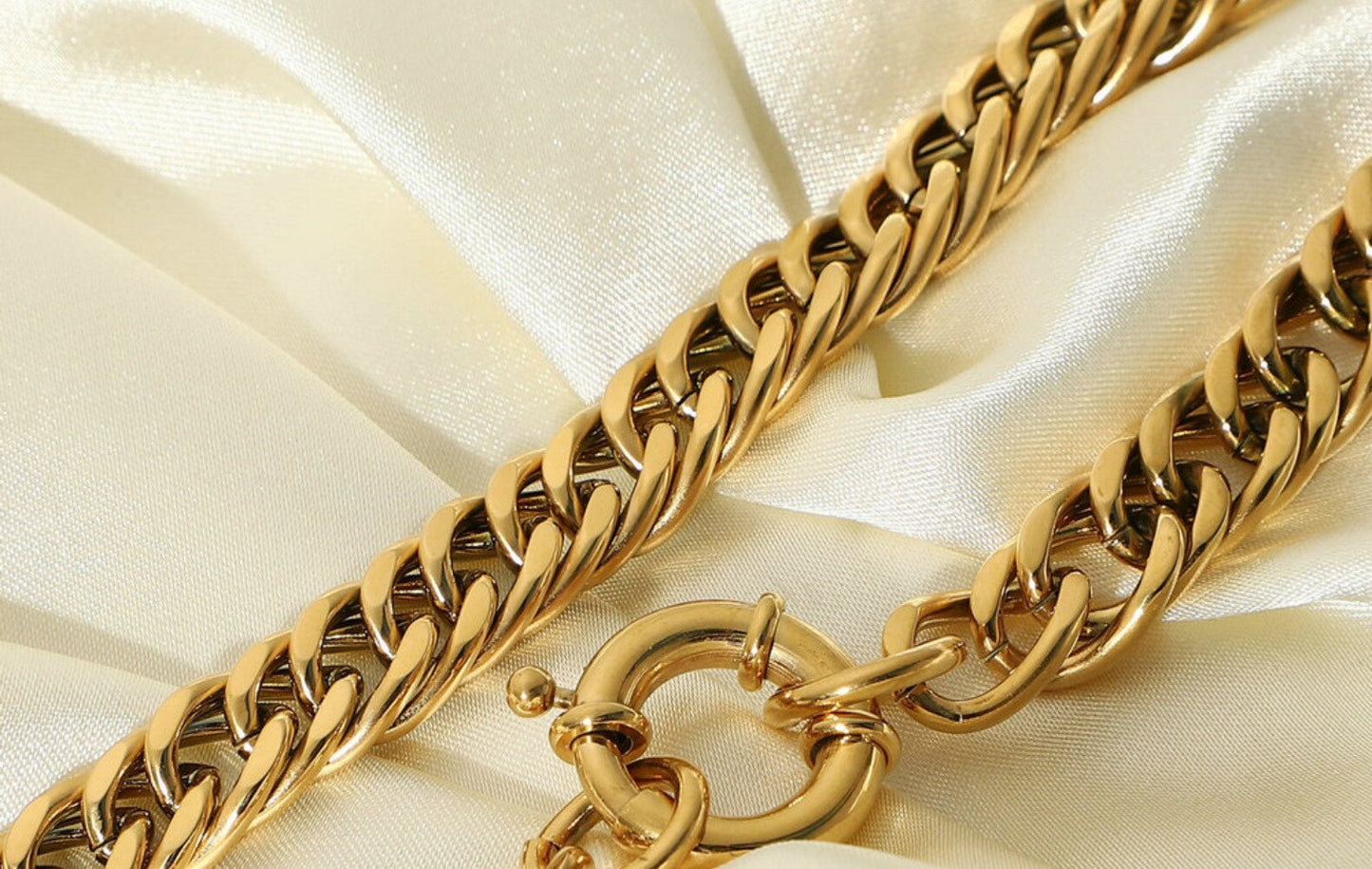 Ketting Halsketting RVS Gouden Kleur Niet Verkleurend
