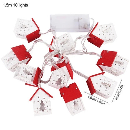 Kersthuisjes Houten LED Verlichting Decoratie