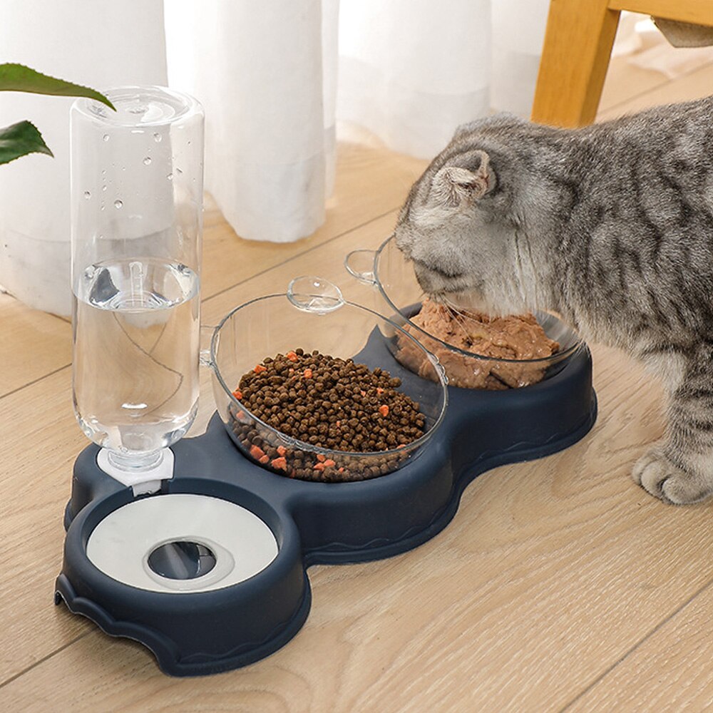 Kattenvoerbak 3-in-1 Handig en Praktisch voor Katten