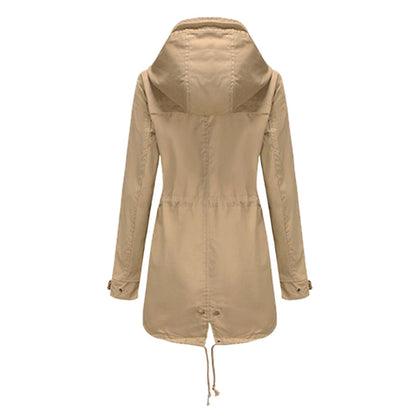 Dames Elegante Waterdichte Regenjas voor Buitenactiviteiten