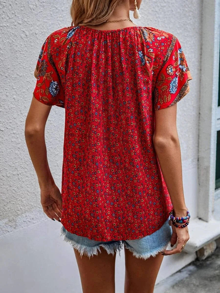 Zomerse Bloesjes met Bloemenprint Vrouw