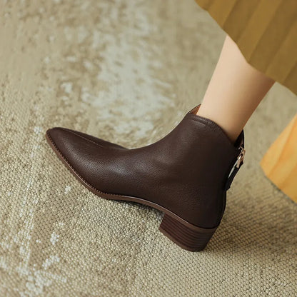 Leren Laarzen Taps Toelopend Model
