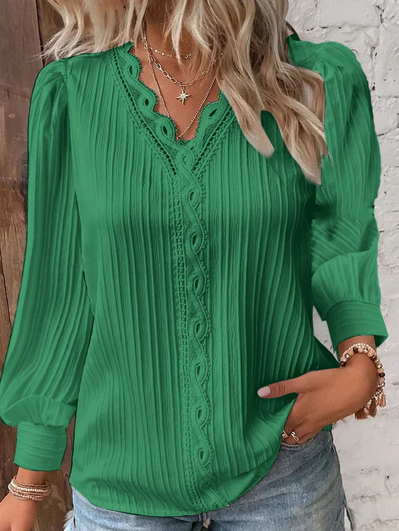Elegante Dames Blouse met Vrouwelijke Snit