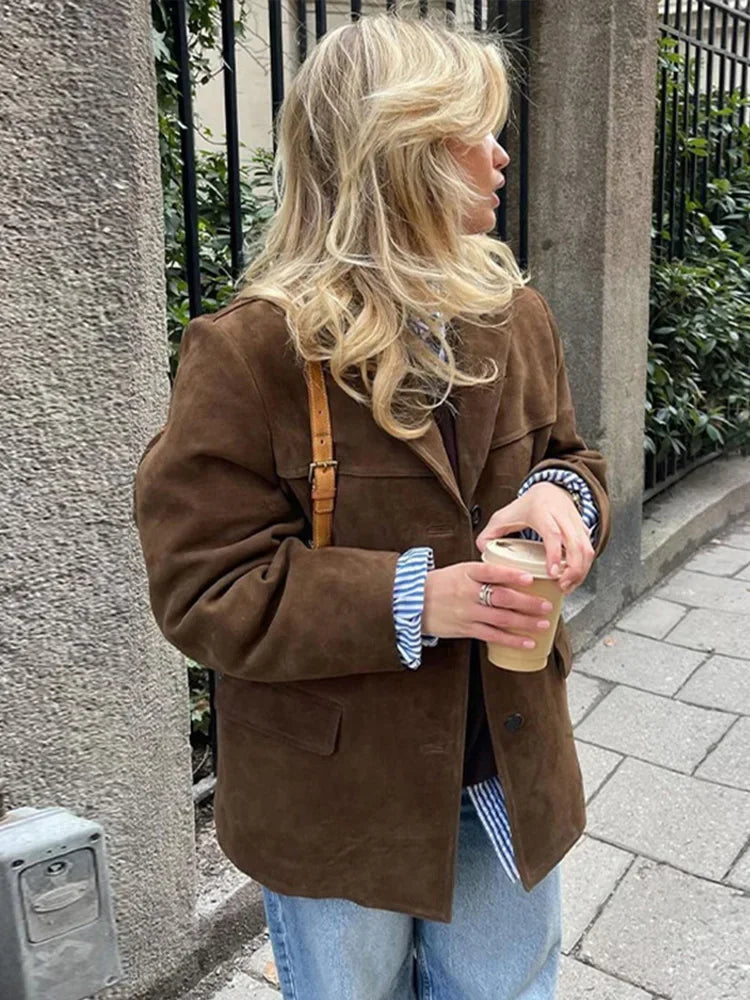Damesjas Wollen Trendy Anna Stijlvol - Mode Vibes