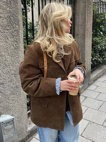 Damesjas Wollen Trendy Anna Stijlvol - Mode Vibes
