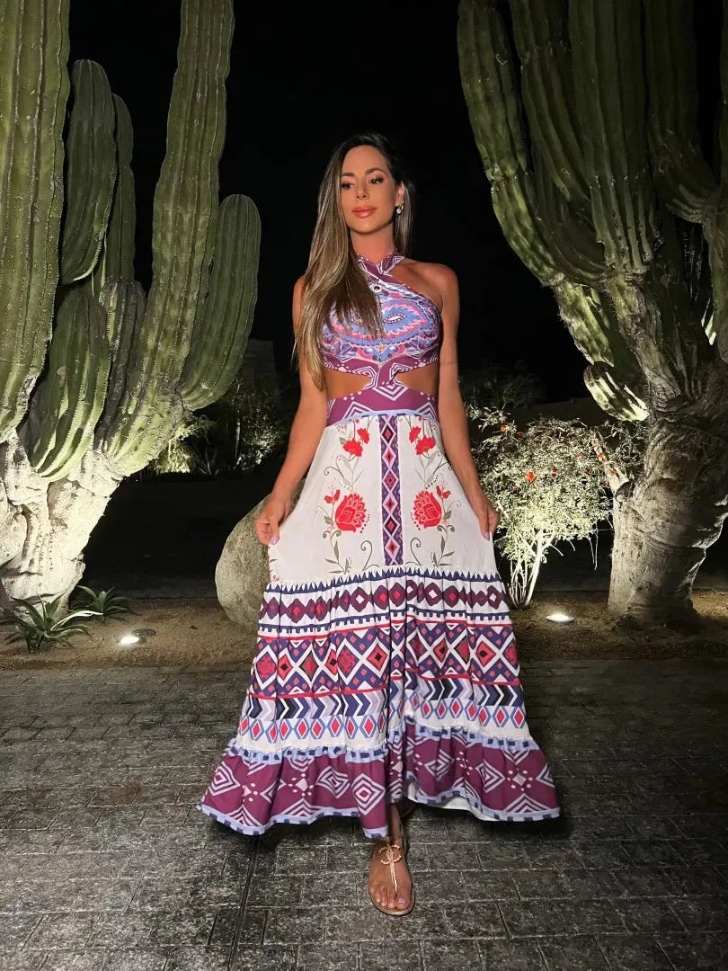 Boheemse Jurk Vrouwen Zomer Jurk Met Print