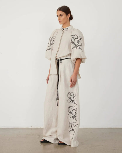 Linnen Sets Dames Katoen Zomerjurk Outfit