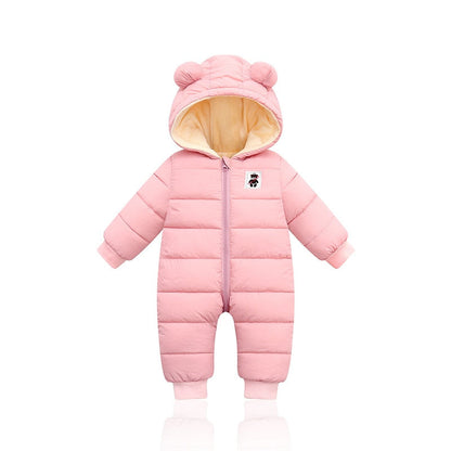 Baby Romper Met Berenoortjes Warme Winteruitvoering