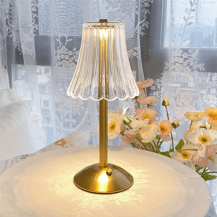 Luxe Tafellamp Goud met Kristallen details