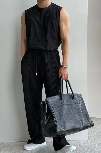KIAN Zomerset Mouwloze Top en Wijdvallende Broek