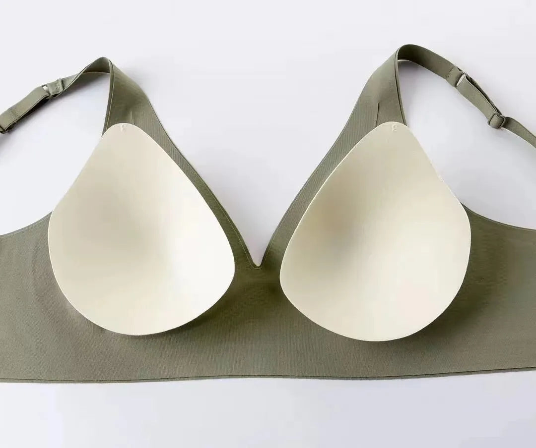 Naadloze Beugelloze BH met Diepe V Hals Comfort