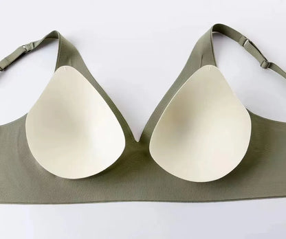 Naadloze Beugelloze BH met Diepe V Hals Comfort