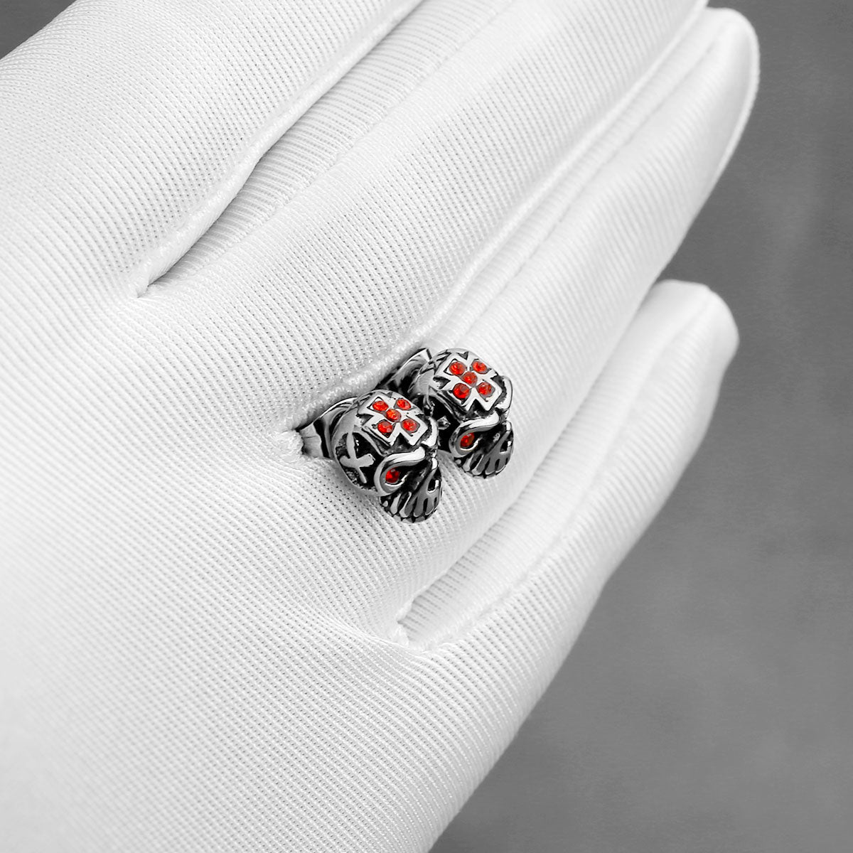 Schedel Oorbellen Edgy Stijl Zwarte Accessoires