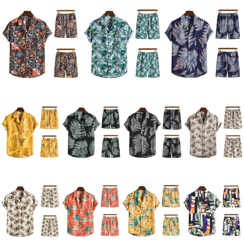 Herencombi Zomerse Hawaii Print Korte Broek