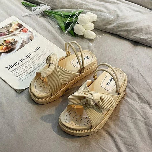 Espadrille Sandalen Bruin met Wikkelbanden