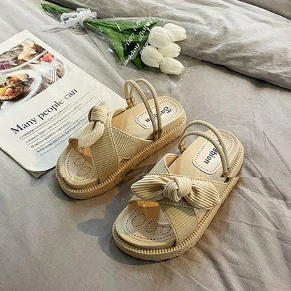 Espadrille Sandalen Bruin met Wikkelbanden