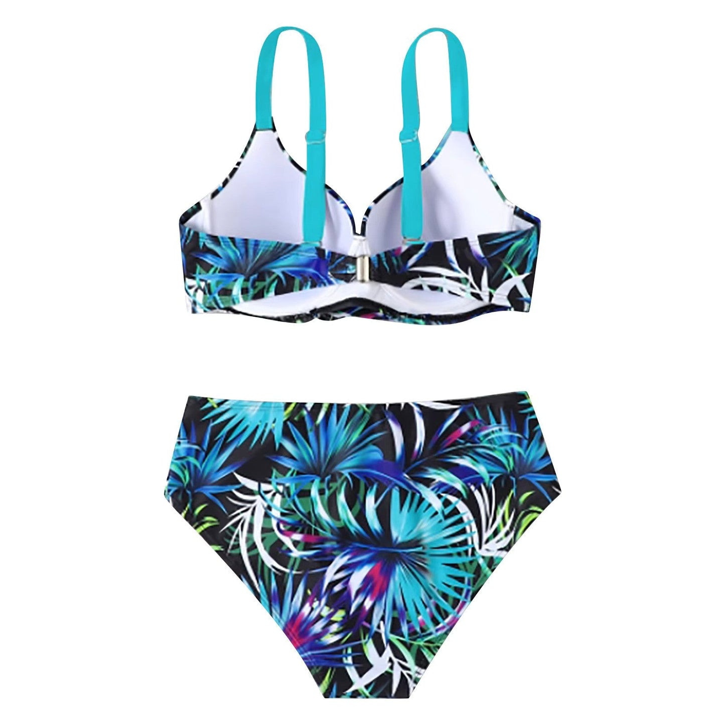 Talia Bikini Set Hoge Taille Bladprint