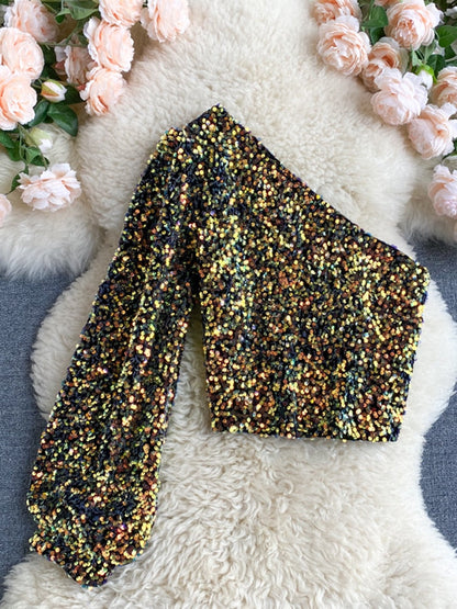 Glitter Top Elize Shimmer Jurk