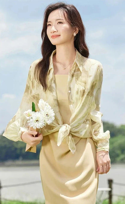 FemmeChic Lange Mouwen Polo Blouse voor Dames
