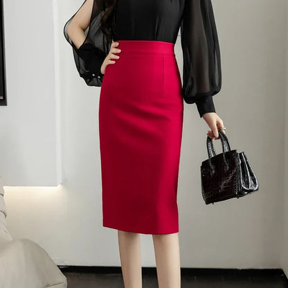 Modena Elegante Hoge Taille Kokerrok
