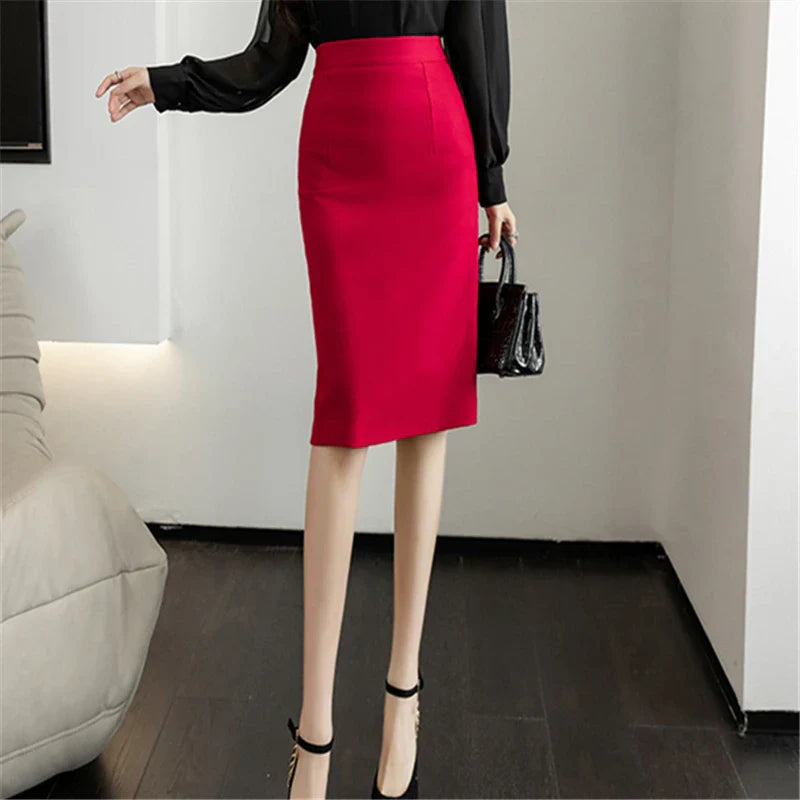 Modena Elegante Hoge Taille Kokerrok