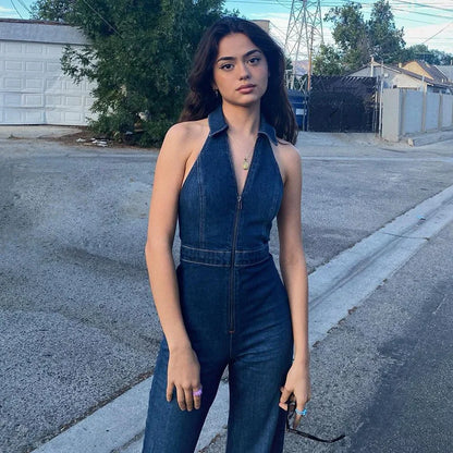Trendy Denim Jumpsuit voor Vrouwen