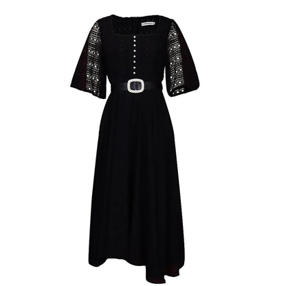 Sexy Slanke Chiffon Holle Zomerjurk Van Zomerse Elegantie