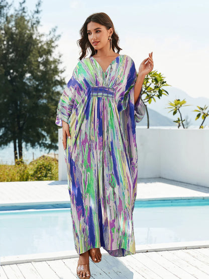 Charmante Zomerse V-Hals Kaftan van Aloha Breeze