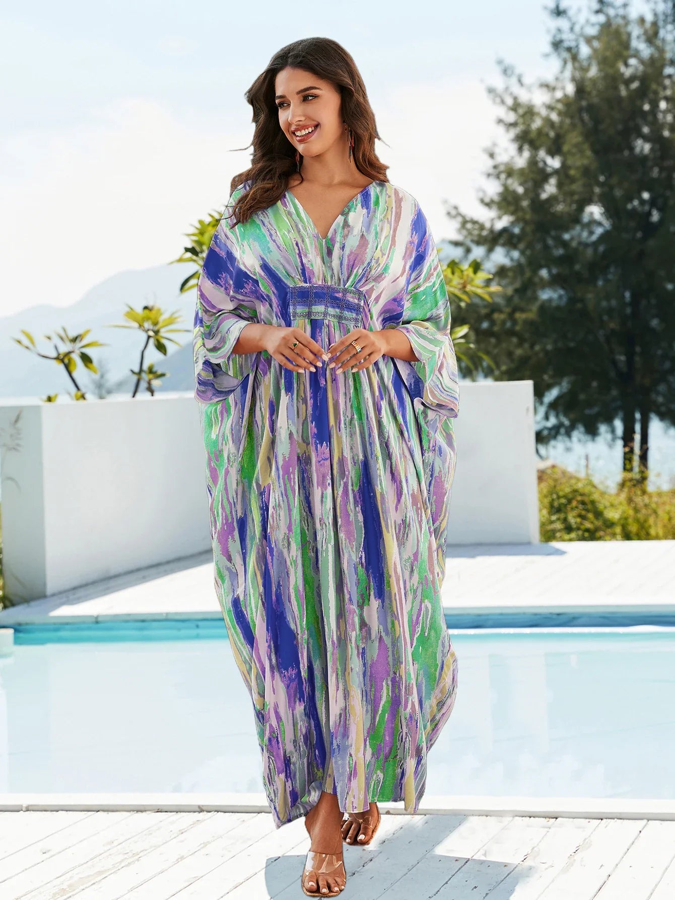 Charmante Zomerse V-Hals Kaftan van Aloha Breeze