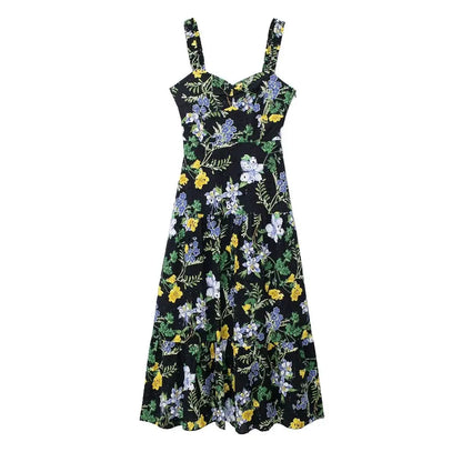Riviera Leeter Zomerse Mouwloze Midi Jurk