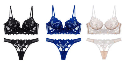 Franse Lingerie Set met Diepe V-hals en Kant