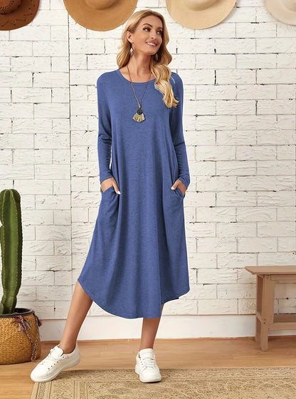 Rok Lang Mouw Jurk Casual Zomer - Mode Vibes