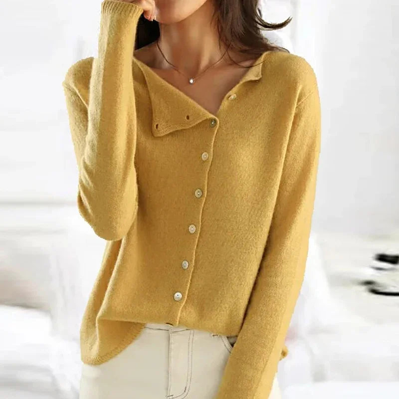 Stijlvolle Sweater met Knoopsluiting voor Vrouw