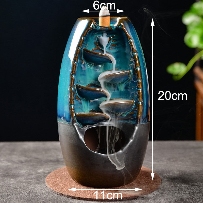 Wierook Houder Decoratief Houten Waterval Design - Mode Vibes