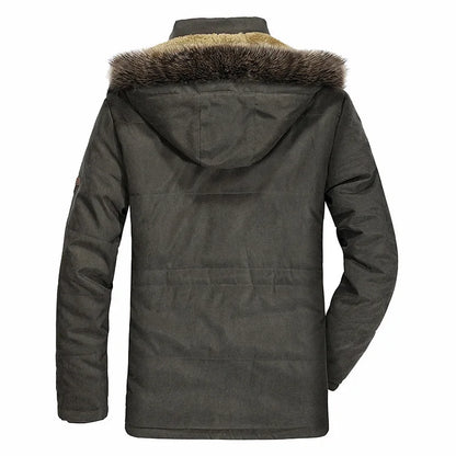 Heren Warme Winterjas met Capuchon – Winddicht & Comfortabel voor Koude Dagen