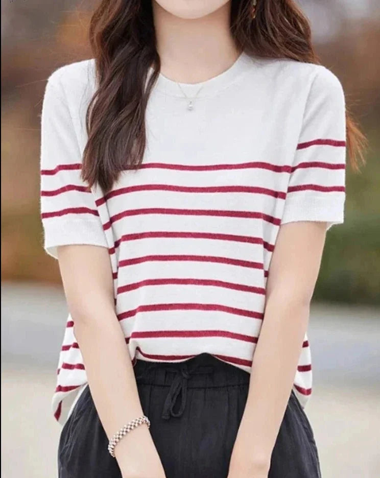 MerelMode Zomerse Gestreepte Blouse