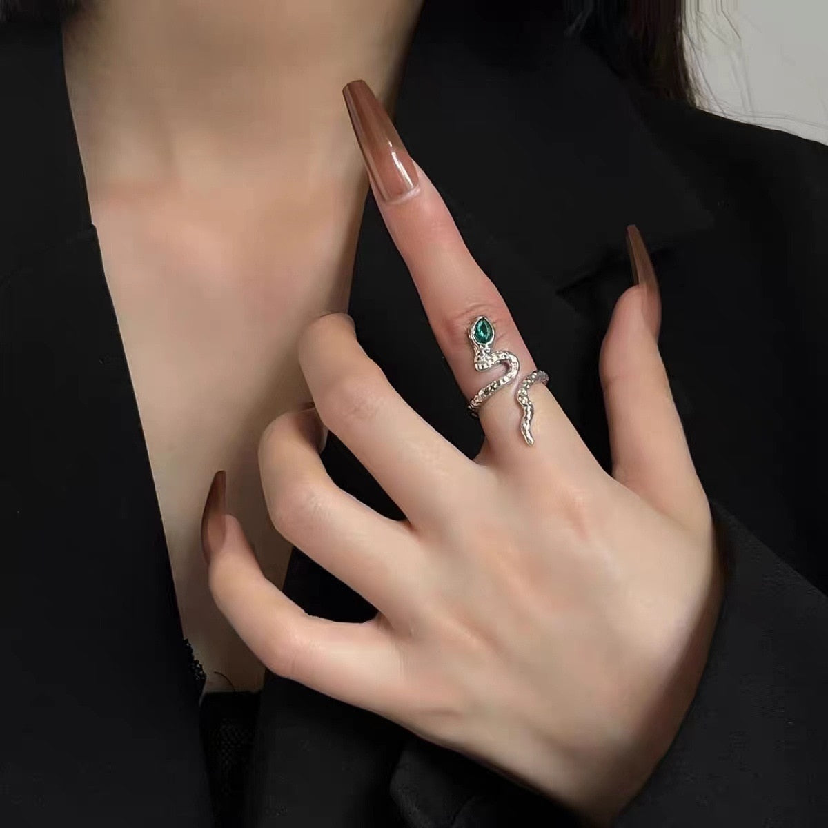 Slang Ring Unieke Zilveren Sieraden