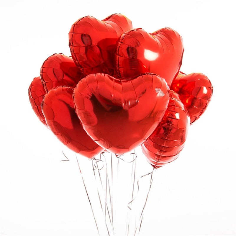 Valentijnsballonnen Hartjes 20 Stuks Rode Liefdesballonnen