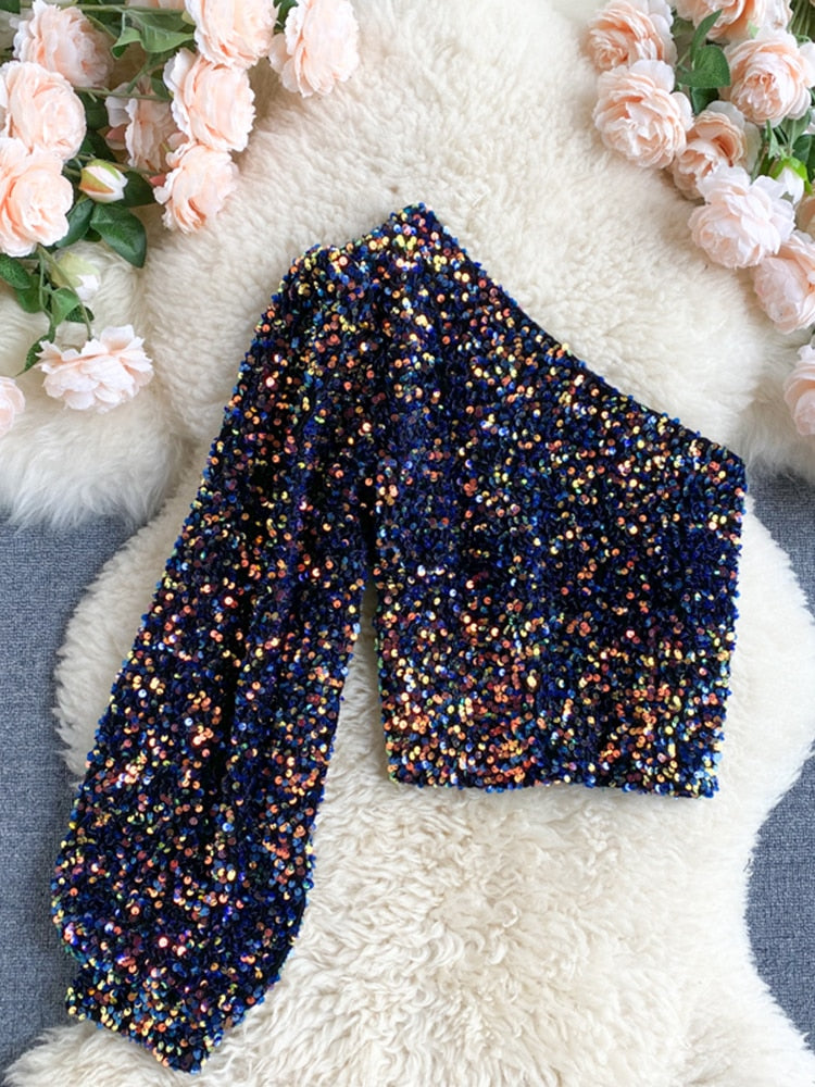 Glitter Top Elize Shimmer Jurk