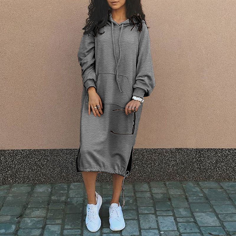 Lange Jurk met Capuchon Zomerjurk Vrouw