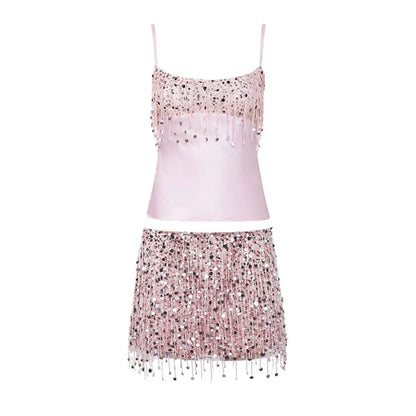 Bikini Set Pailletten en Franjes Badmode Strand